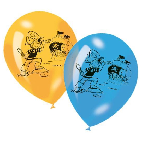 6 ballons pirates 23 cm imprimé 1 face 6 ballons pirates 23 cm imprimé 1 face