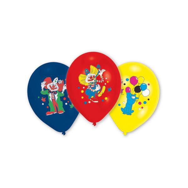 8 ballons clown 23 cm imprimé 1 face