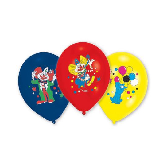 8 ballons clown 23 cm imprimé 1 face