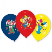 8 ballons clown 23 cm imprimé 1 face