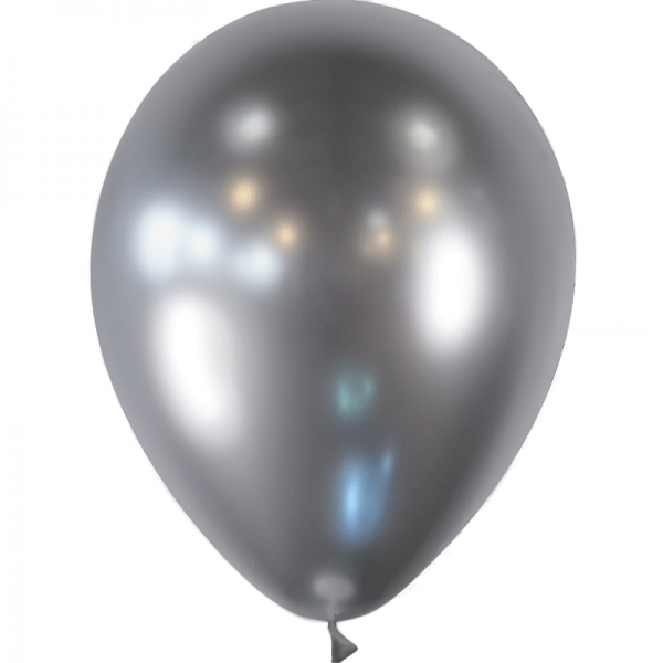 25 ballons argent brillant 13cm