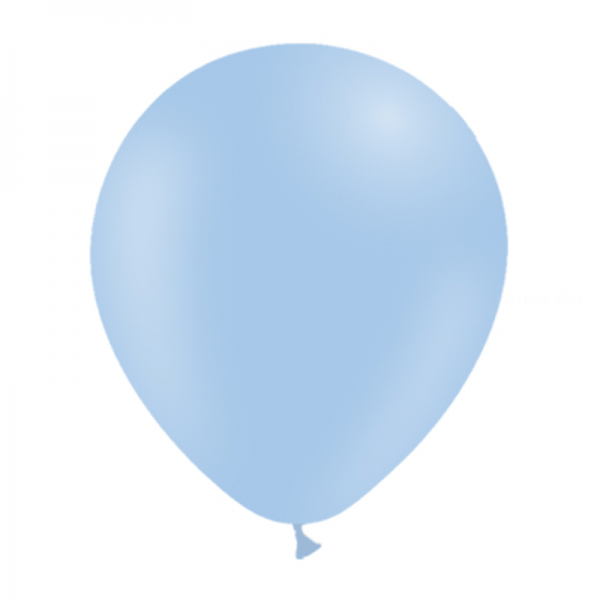 25 ballons bleu ciel pastel mate 13 cm