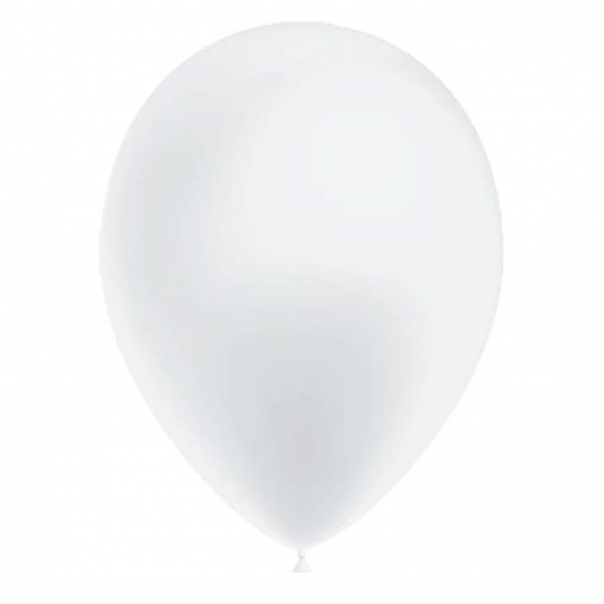 10 ballons Blanc Standard 30 cm