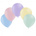 25 ballons pastel mate 14 cm