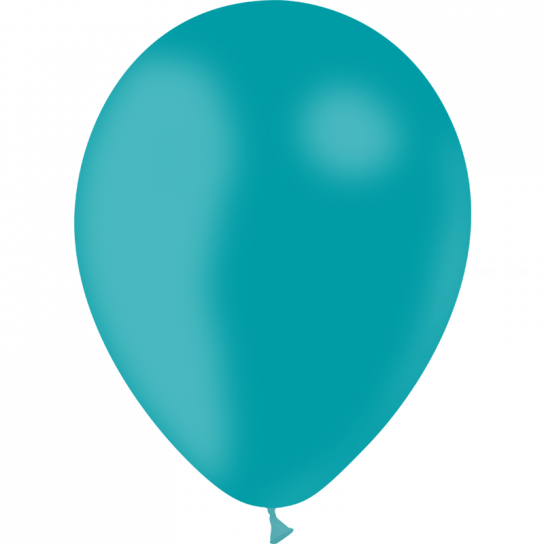 100 ballons turquoise standard 14 cm