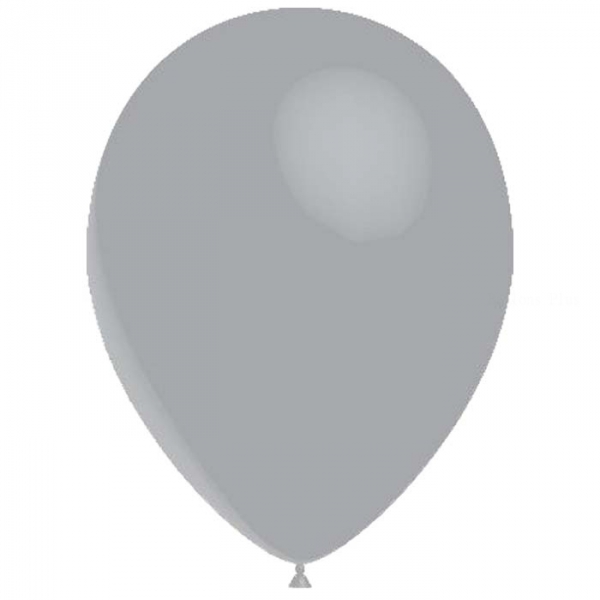 10 ballons gris opaque 30 cm