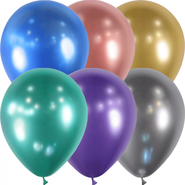 25 ballons assortis brillant 13cm852929 BALLOONIA 14 cm Ø BALLOONIA métal & brillant