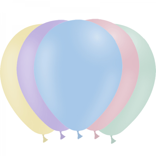 100 ballons pastel mate 14 cm
