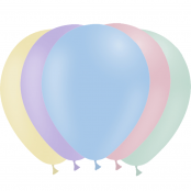 100 ballons multicolor pastel matte 30 cm