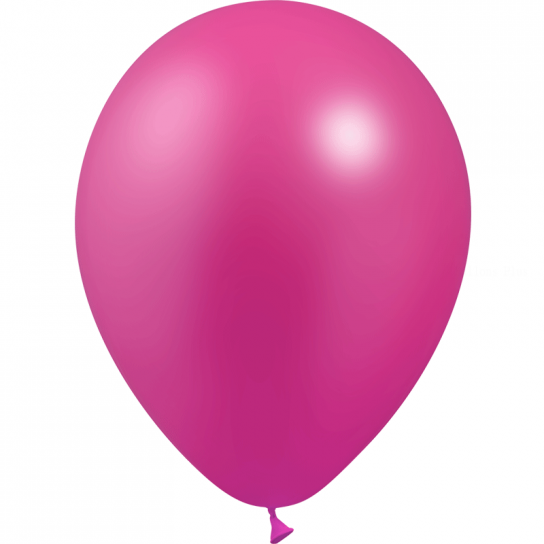 100 ballons fuschia métal 14 cm