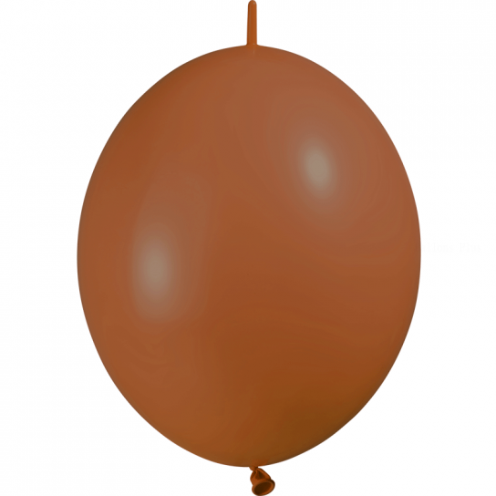 10 ballons double attache marron opaque 30 cm