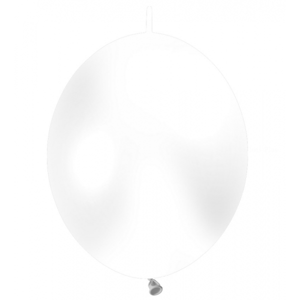 100 ballons double attache 30 cm opaque blanc