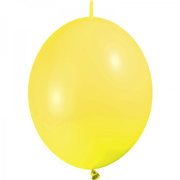 100 ballons double attache 30 cm opaque jaune citron