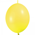 10 ballons double attache 30 cm opaque jaune citron