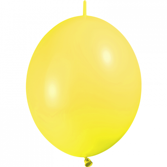 10 ballons double attache 30 cm opaque jaune citron