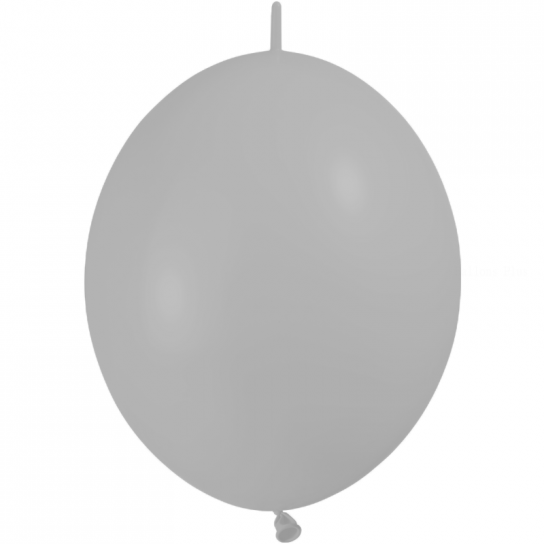 10 ballons double attache 30 cm opaque gris