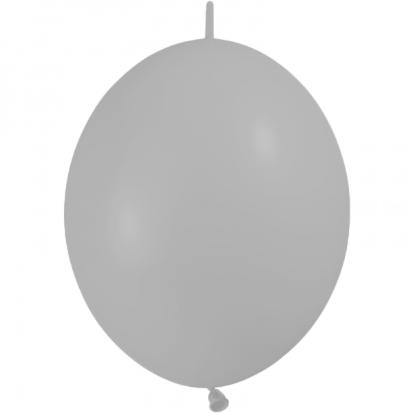 25 ballons double attache 30 cm opaque gris