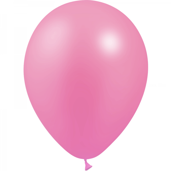 100 ballons rose métal 28 cm