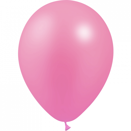 100 ballons rose métal 28 cm