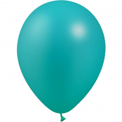100 ballons turquoise métal 28 cm