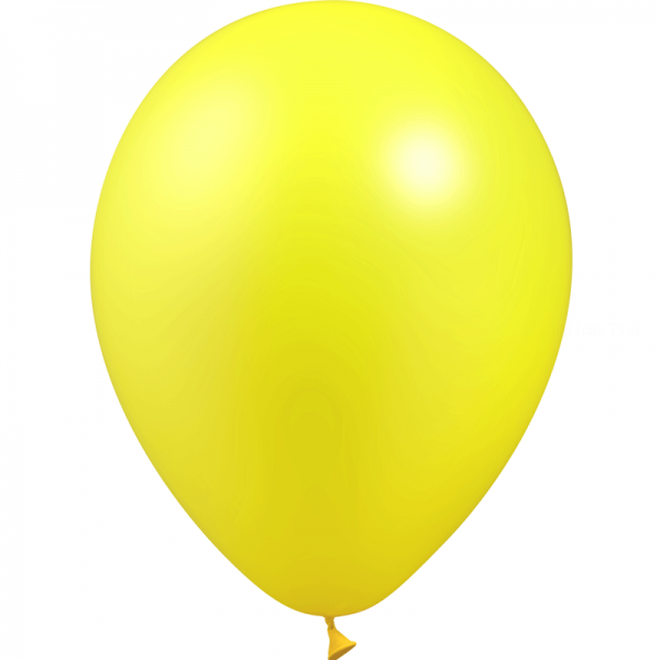 50 ballons Jaune citron métal 28 cm