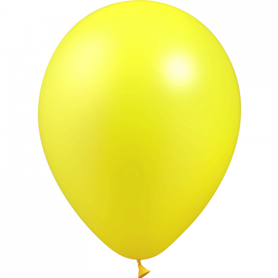 50 ballons Jaune citron métal 28 cm