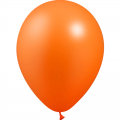 10 ballons orange métal 30 cm