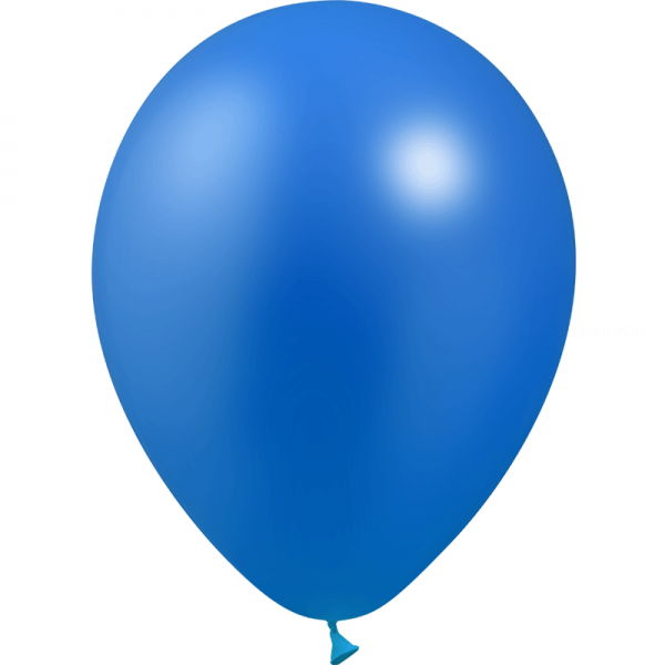 10 ballons Bleu métal 28 cm