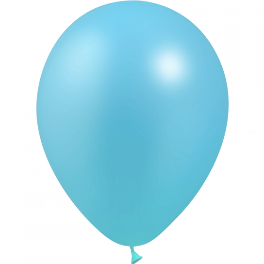 100 ballons bleu ciel métal 28 cm