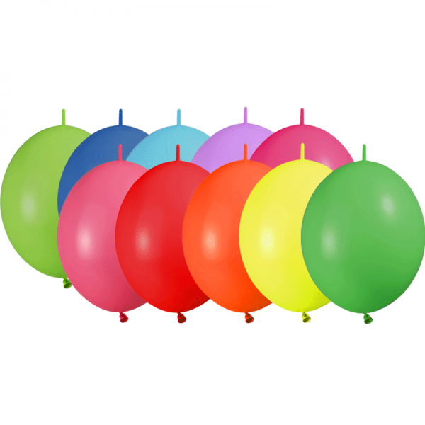 25 ballons double attache 15cm opaque jaune d'or