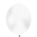 25 ballons double attache 15cm opaque blanc