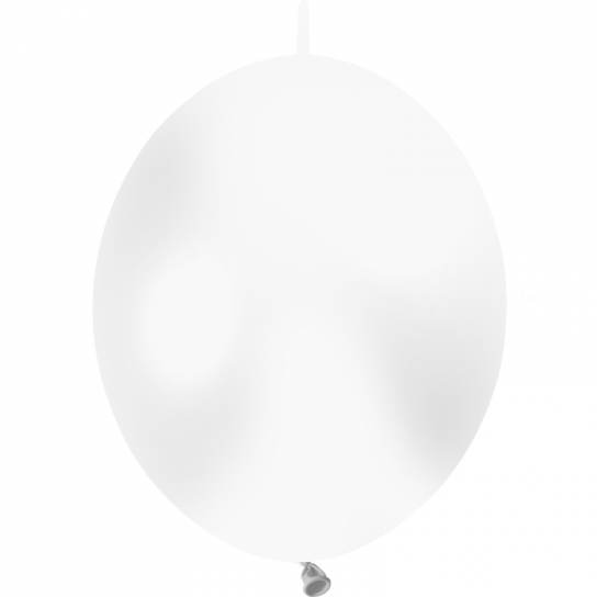 25 ballons double attache 15cm opaque blanc