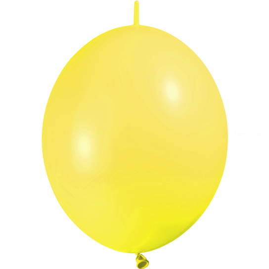 25 ballons double attache 15cm opaque jaune citron