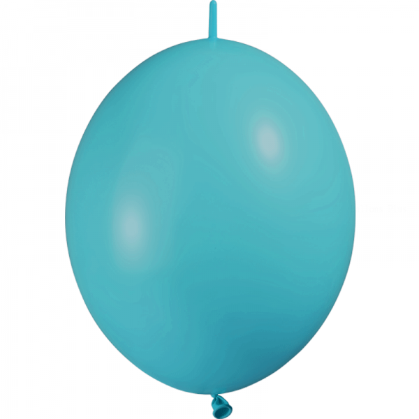 25 ballons double attache 15cm opaque turquoise