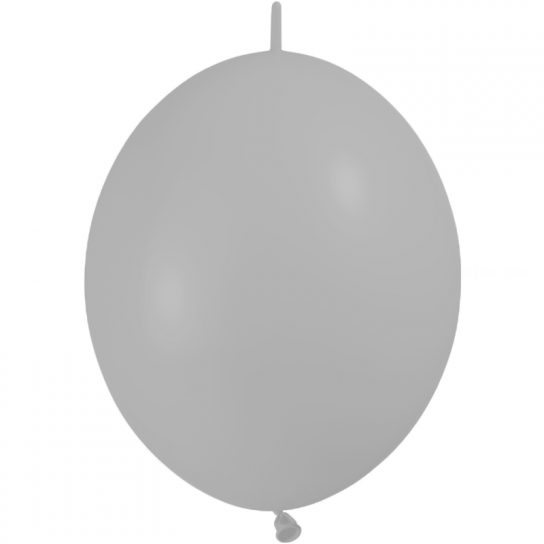 25 ballons double attache 15cm opaque gris