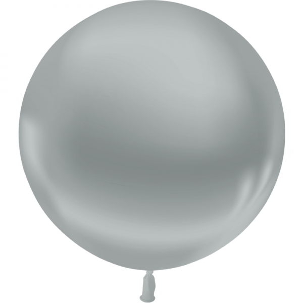 1 ballon argent standard 60 cm