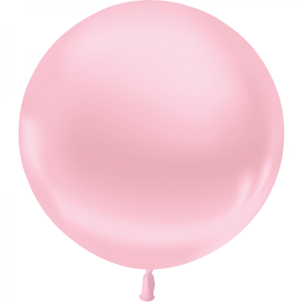 1 ballon 55cm rose bonbon metal