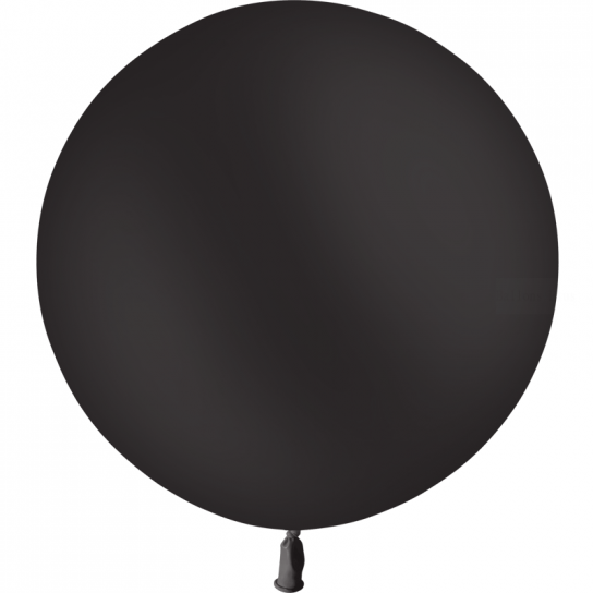 1 ballon noir standard 60 cm
