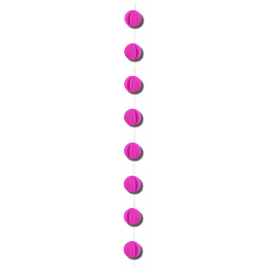 1 guirlande verticale fuchsia 2m gros confettis papier 8cm 1 guirlande verticale fuchsia 2m gros confettis papier 8cm