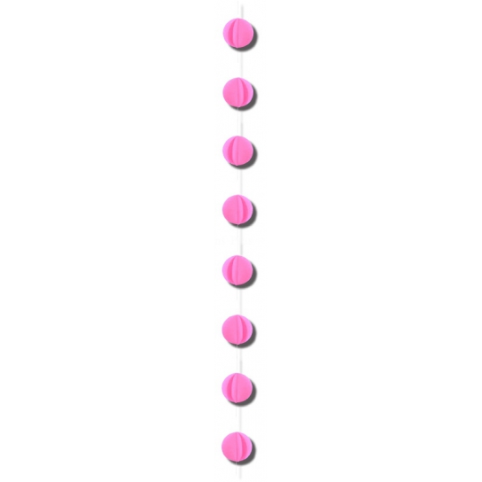 1 guirlande verticale rose 2m gros confettis papier 8cm 1 guirlande verticale rose 2m gros confettis papier 8cm