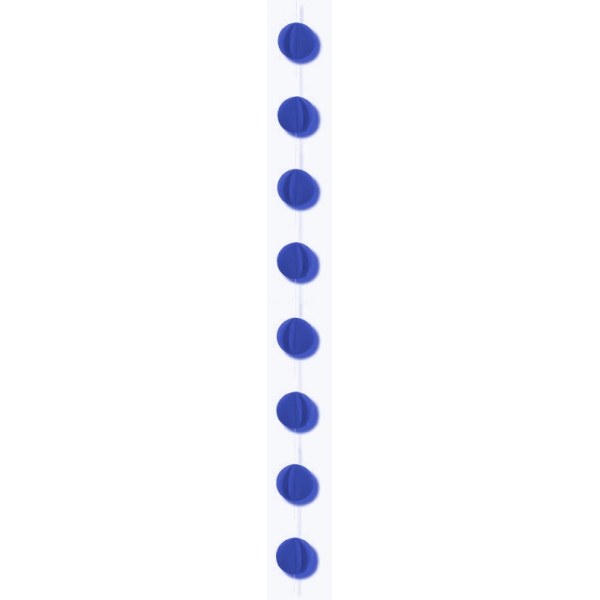 1 guirlande verticale bleu roi 2m gros confettis papier 8cm