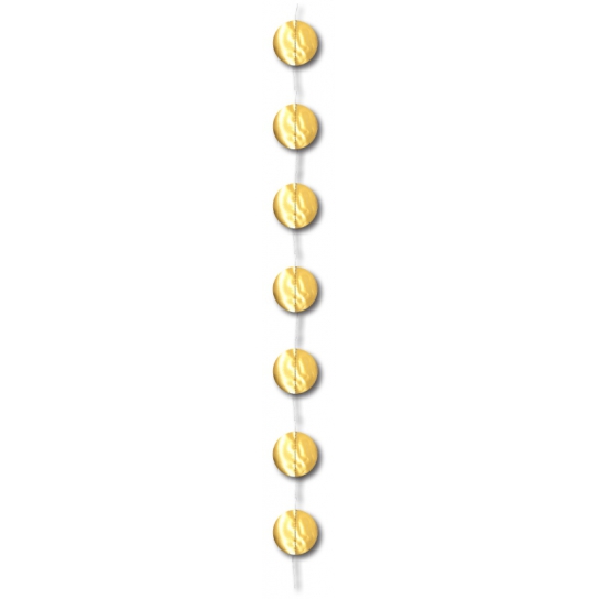 1 guirlande verticale or métal 2m gros confettis papier 6cm 1 guirlande verticale or métal 2m gros confettis papier 6cm