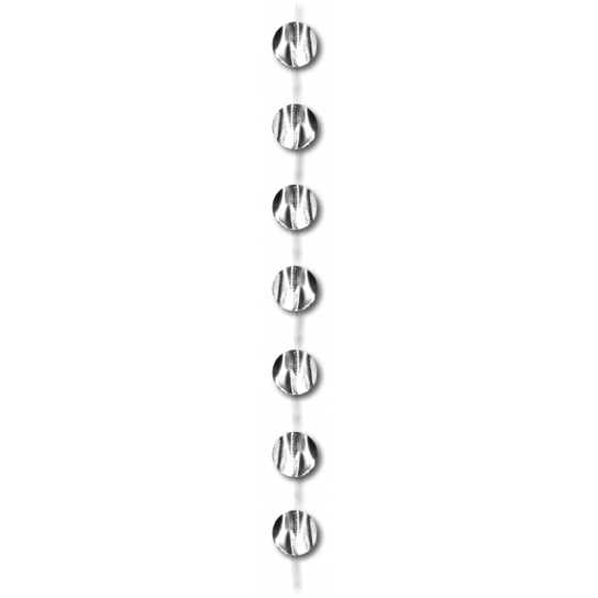 1 guirlande verticale argent métal 2m gros confettis papier 6cm 1 guirlande verticale argent métal 2m gros confettis papier 6cm