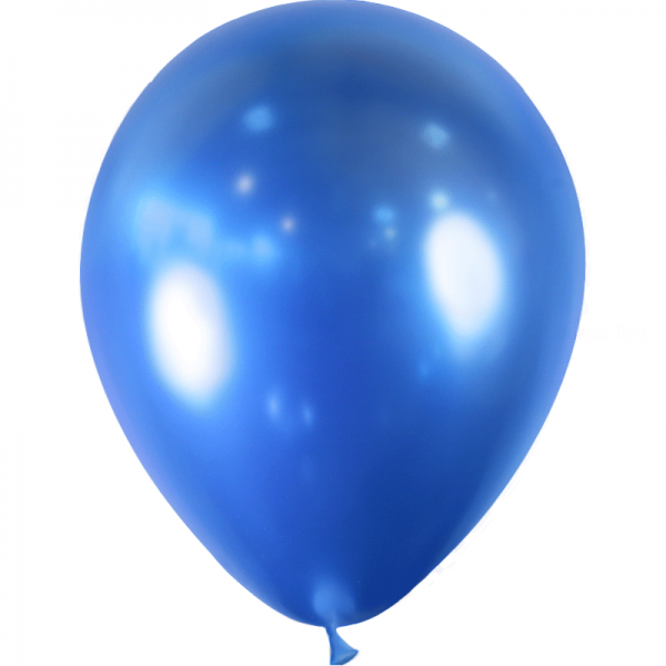 50 ballons Bleu effet miroir métal 28 cm