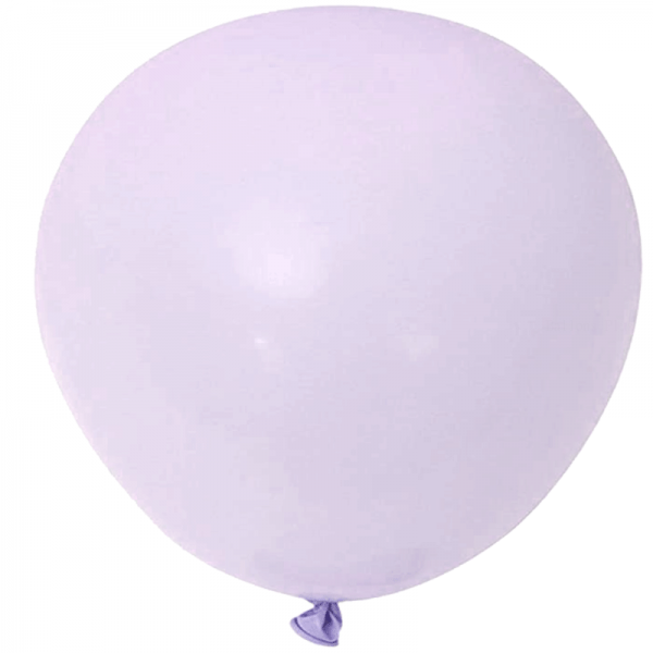 2 ballons rond macaron lilas 45 cm