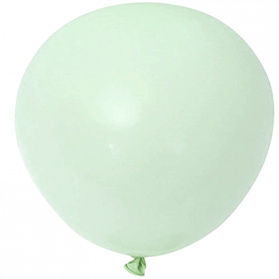 2 ballons rond macaron vert menthe 45 cm