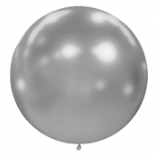 1 ballon effet miroir argent 40 cm