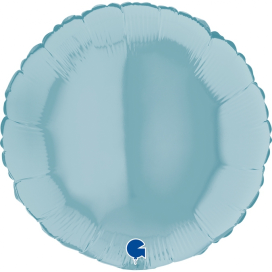 bleu pastel mylar rond 46 cm