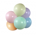 6 ballons rond macaron 45 cm