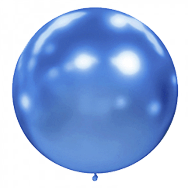 1 ballon effet miroir bleu 40 cm